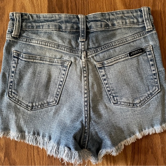 JUST USA Distressed Denim Jean CUTOFF SHORTS Size Small - Picture 2 of 10
